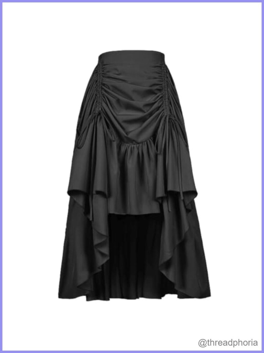 Steampunk Pirate High-Low Bustle Skirt Renaissance Midi